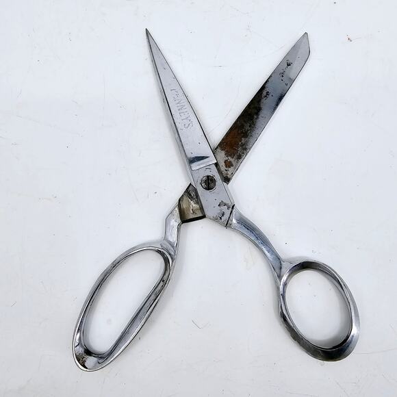 Vintage 8" Bent Handle Dressmaker Shears Scissors - made in Italy - Picture 5 of 7